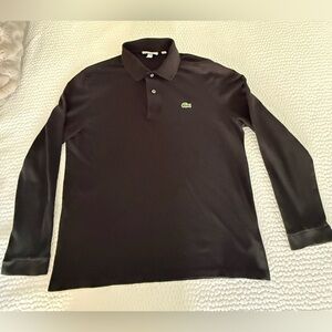 Lacoste Men's Black Longsleeeve Polo.. Fits like a Medium